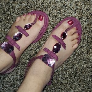 Purple Jewel Sandals